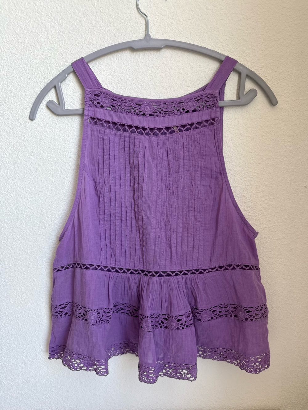 Free People "Constant Crush"  Tank Top in Frosted Lilac-100% Cotton